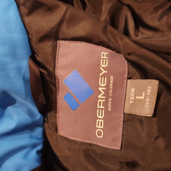 obermeyer Teen Boys Blue Warm Ski Jacket/Coat- Size Large - Picture 6 of 6